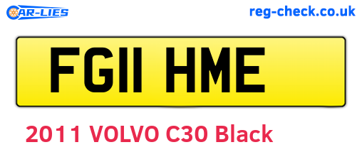 FG11HME are the vehicle registration plates.
