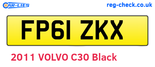FP61ZKX are the vehicle registration plates.