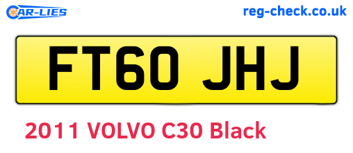 FT60JHJ are the vehicle registration plates.