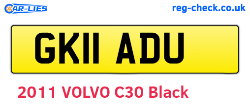 GK11ADU are the vehicle registration plates.