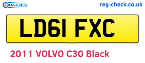 LD61FXC are the vehicle registration plates.