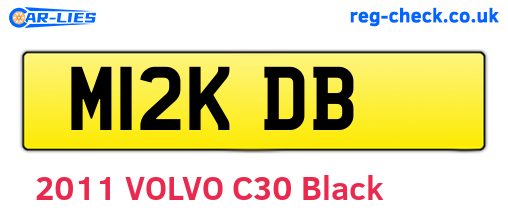 M12KDB are the vehicle registration plates.