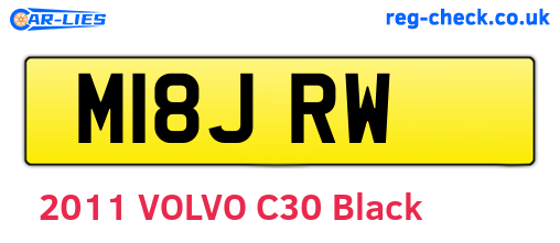 M18JRW are the vehicle registration plates.