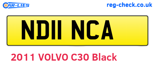 ND11NCA are the vehicle registration plates.