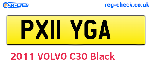 PX11YGA are the vehicle registration plates.