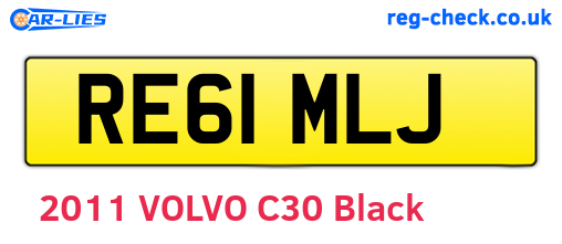 RE61MLJ are the vehicle registration plates.