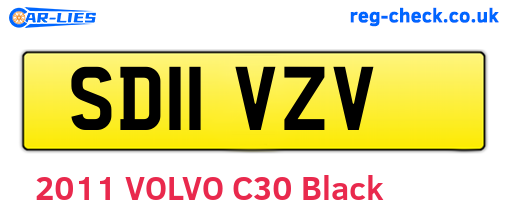 SD11VZV are the vehicle registration plates.