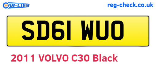 SD61WUO are the vehicle registration plates.