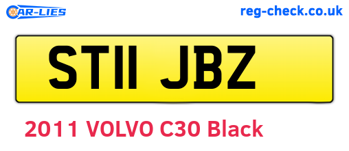 ST11JBZ are the vehicle registration plates.