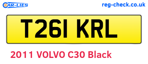 T261KRL are the vehicle registration plates.