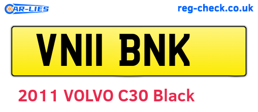 VN11BNK are the vehicle registration plates.