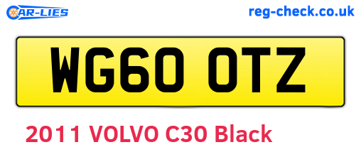 WG60OTZ are the vehicle registration plates.