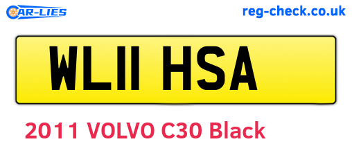 WL11HSA are the vehicle registration plates.
