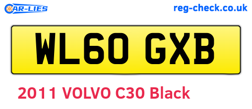 WL60GXB are the vehicle registration plates.