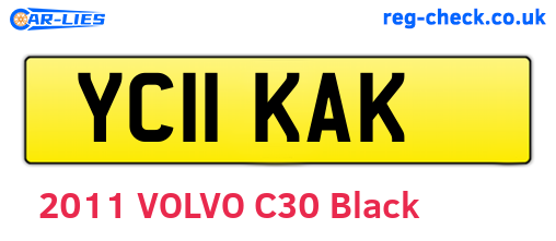 YC11KAK are the vehicle registration plates.