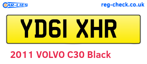 YD61XHR are the vehicle registration plates.