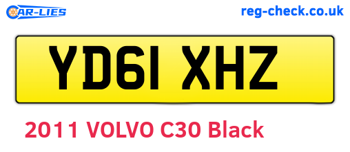 YD61XHZ are the vehicle registration plates.