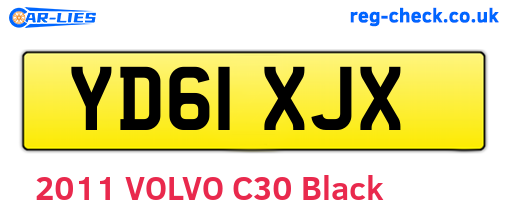 YD61XJX are the vehicle registration plates.