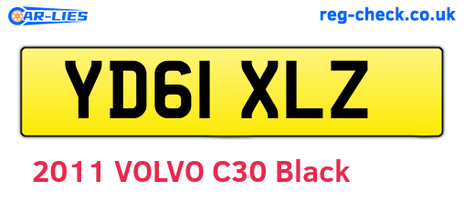 YD61XLZ are the vehicle registration plates.