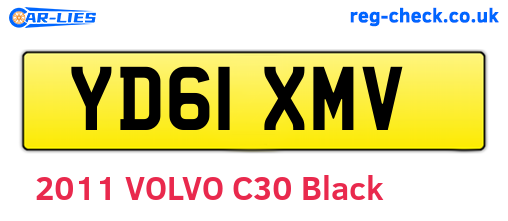 YD61XMV are the vehicle registration plates.