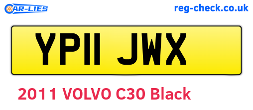 YP11JWX are the vehicle registration plates.