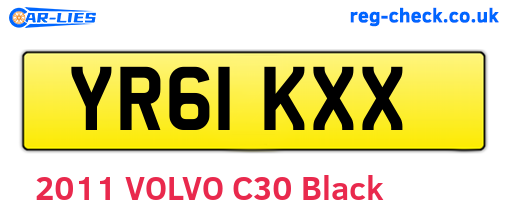 YR61KXX are the vehicle registration plates.