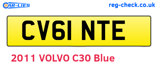 CV61NTE are the vehicle registration plates.