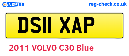 DS11XAP are the vehicle registration plates.