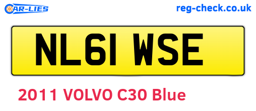 NL61WSE are the vehicle registration plates.