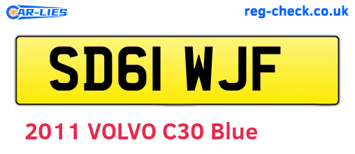 SD61WJF are the vehicle registration plates.