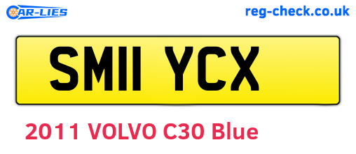 SM11YCX are the vehicle registration plates.