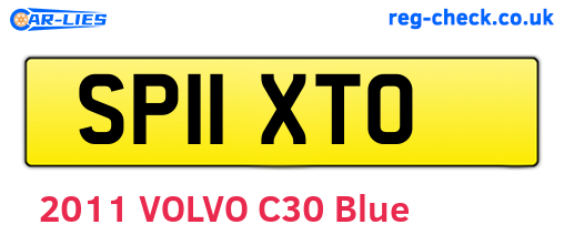 SP11XTO are the vehicle registration plates.