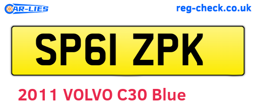 SP61ZPK are the vehicle registration plates.