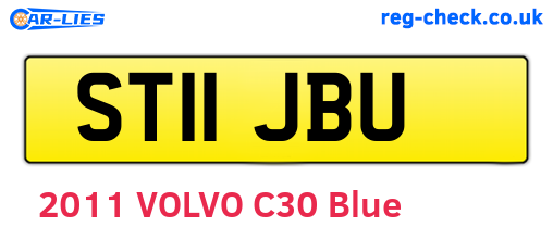 ST11JBU are the vehicle registration plates.