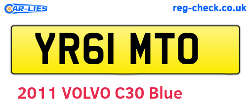 YR61MTO are the vehicle registration plates.