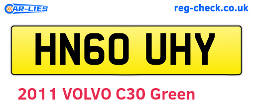 HN60UHY are the vehicle registration plates.