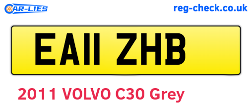 EA11ZHB are the vehicle registration plates.