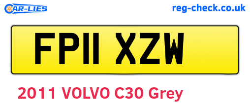 FP11XZW are the vehicle registration plates.