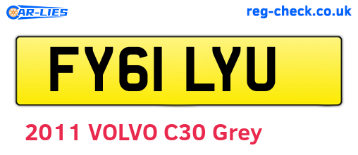 FY61LYU are the vehicle registration plates.