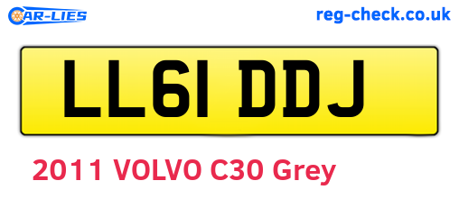 LL61DDJ are the vehicle registration plates.