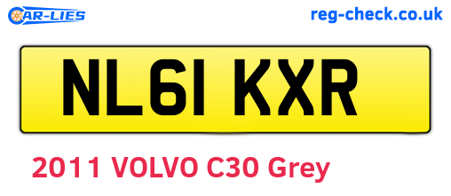 NL61KXR are the vehicle registration plates.