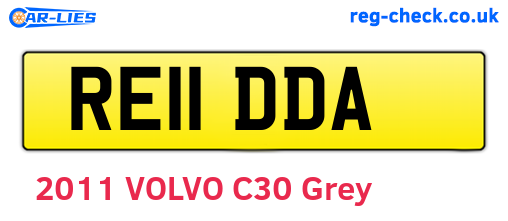 RE11DDA are the vehicle registration plates.