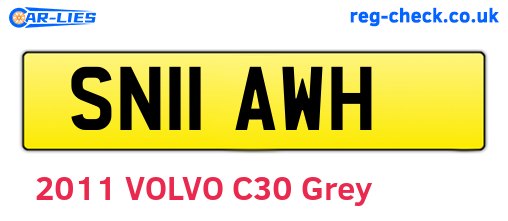 SN11AWH are the vehicle registration plates.