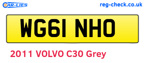 WG61NHO are the vehicle registration plates.