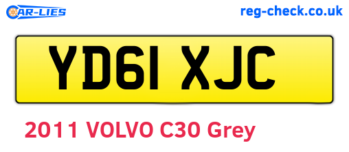 YD61XJC are the vehicle registration plates.