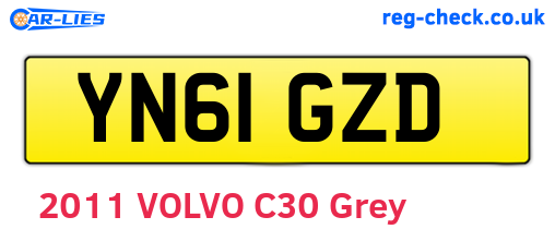 YN61GZD are the vehicle registration plates.