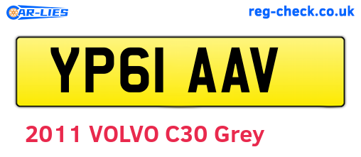 YP61AAV are the vehicle registration plates.