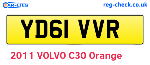YD61VVR are the vehicle registration plates.