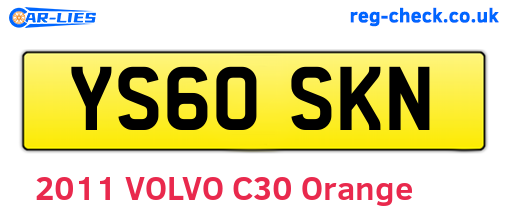 YS60SKN are the vehicle registration plates.