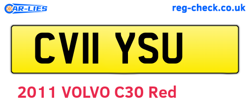 CV11YSU are the vehicle registration plates.